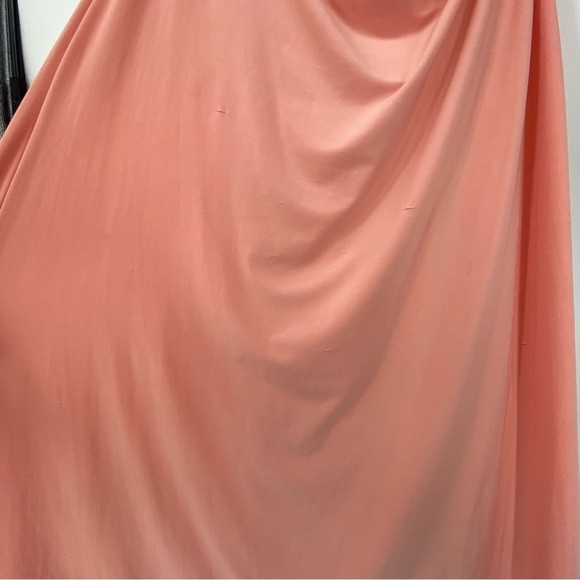 Cache Elegant Rhinestone Embellished Coral Pink Evening Gown (flawed) - Picture 14 of 16